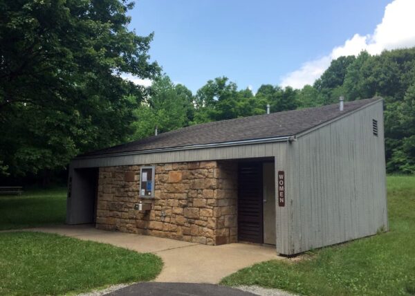 Bath houses at the campground at Ohiopyle State Park