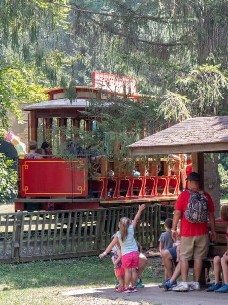 Trolley at Daniel Tiger's Neighborhood at Idlewild Amusement Park