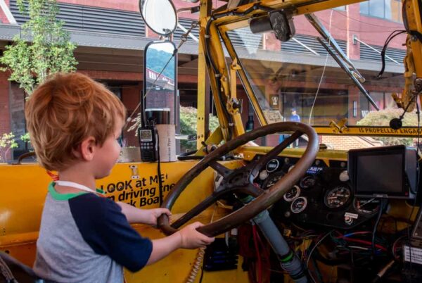 Driving the duck boat in Pittsburgh, Pennsylvania