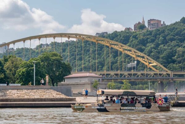 Just Ducky Tour in Pittsburgh passes by Point State Park