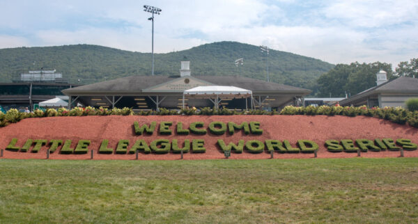 Welcome sign for the Little League World Series in Williamsport, PA