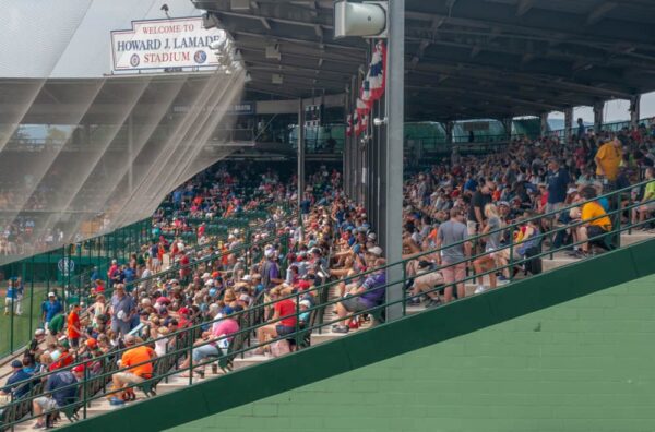 Fans in Lamade Stadium in Williamsport, Pennsylvania