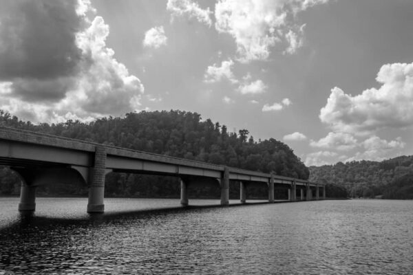 Bridge over the Youghiogheny River Lake in Pennsylvania