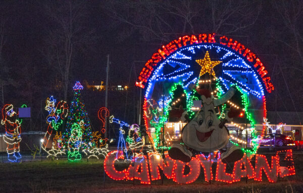 Light display at Hershey Sweet Lights in Hershey, PA