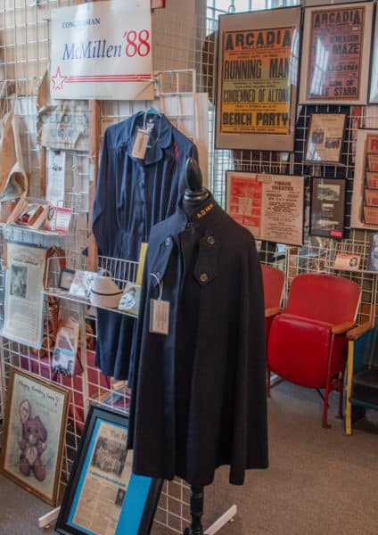 Displays at the History Center on Main in Mansfield, Pennsylvania