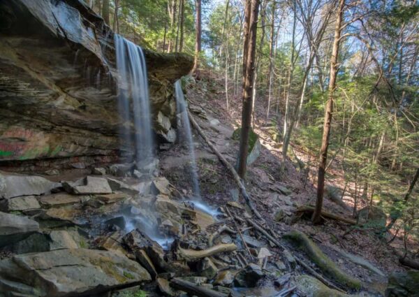 Kildoo Falls in McConnells Mill State Park in PA