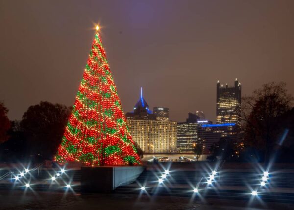 Christmas Tree in Pittsburgh's Point State Park