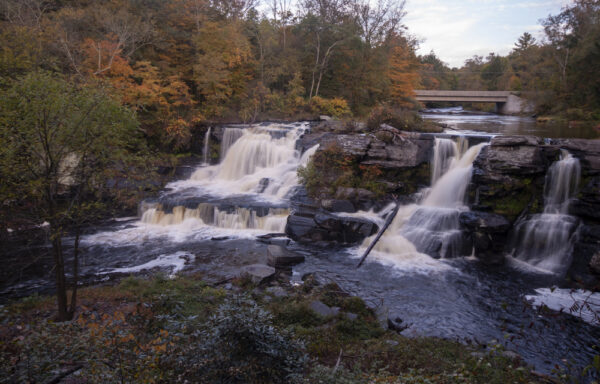 Resica Falls is one of the best waterfalls in the Pocono Mountains.