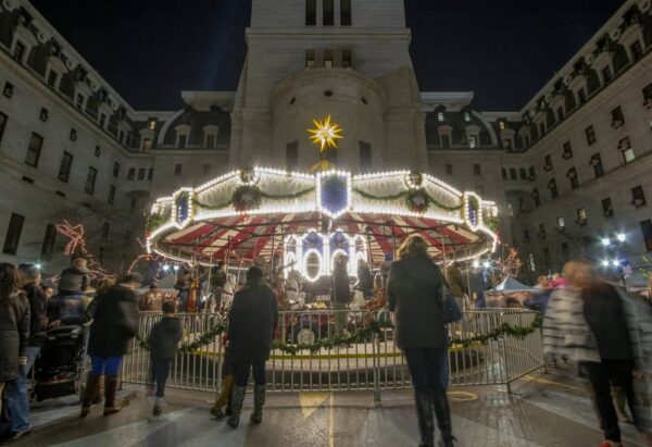 Carousel at City Hall during Christmas in Philly