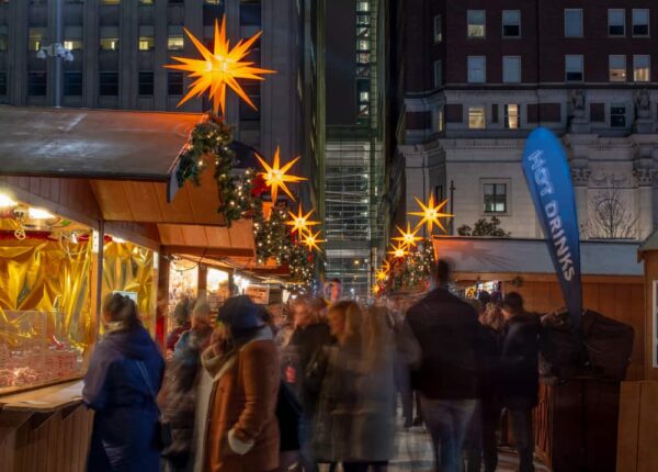 Shopping at the Christmas Markets in Philadelphia, PA