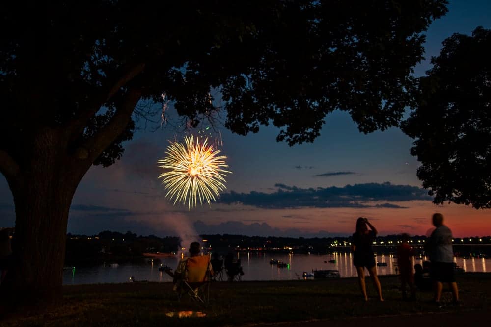Harrisburg Fireworks from Riverfront Park