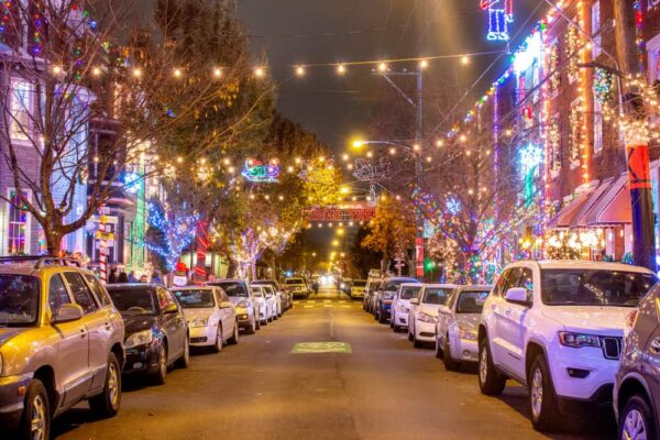 Looking down The Miracle on South 13th Street in Phillly