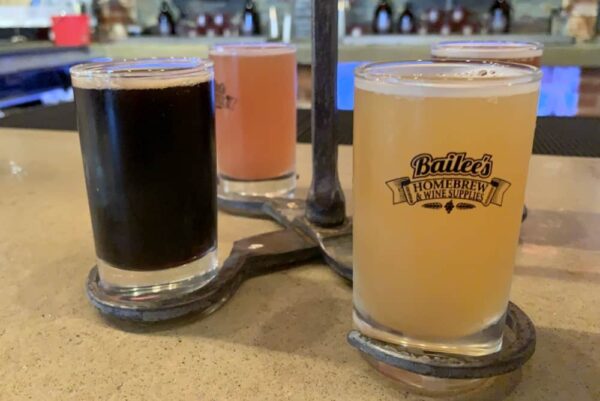 A flight at Stony Run Brew House near York PA