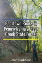 Beartown Rocks in Clear Creek State Forest