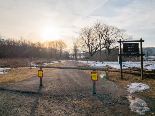 The trailhead for the Willow Point Trail in Middle Creek Wildlife Management Area