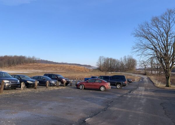 Parking for the Middle Creek snow geese