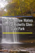 The waterfalls below Waters Meet at Ricketts Glen State Park