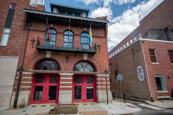 Outside of the Fireman's Hall Museum in Philadelphia's Old City