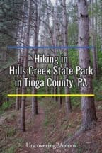 Hiking in Hills Creek State Park in Tioga County, Pennsylvania