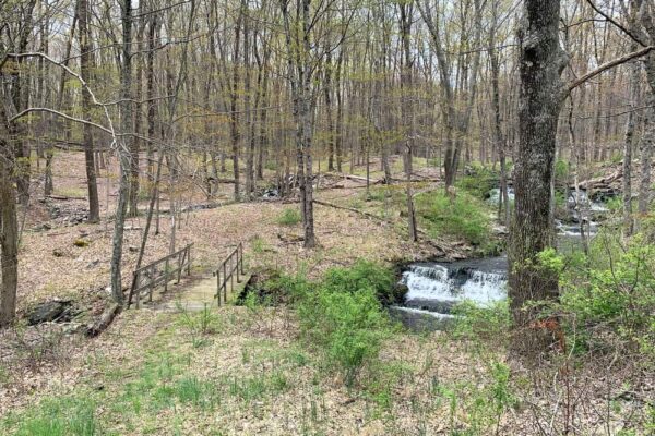 Bridge at Camp Hidden Falls in the Pocono Mountains of Pennsylvania