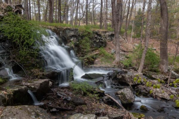 Waterfall at Camp Hidden Falls in the Poconos