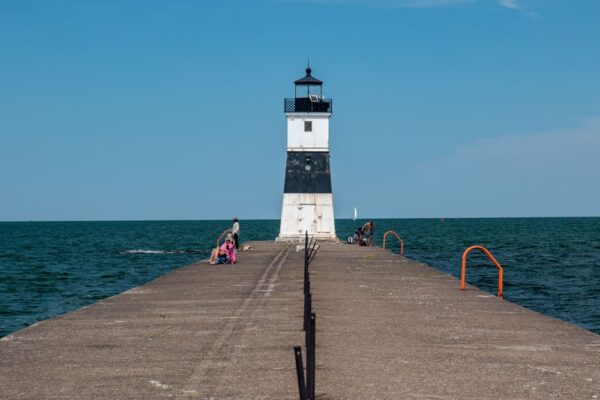 Seeing the North Pier Light in Presque Isle State Park in Erie, PA