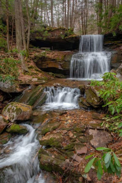 Round Island Run Falls in Sproul State Forest of PA