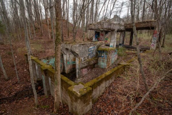 PA Ghost town of Scotia ruins in the woods