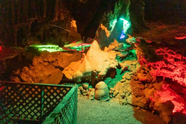 Formations inside Coral Caverns in Manns Choice PA