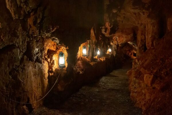 Inside Coral Caverns in Bedford County, Pennsylvania