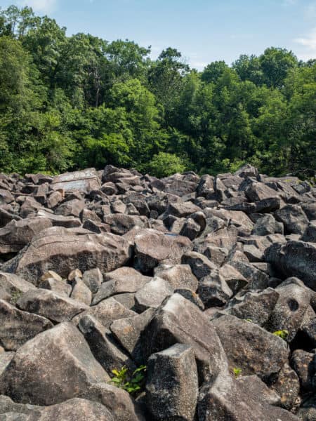 Boulder Field at Ringing Rocks Park in Pottsgrove PA