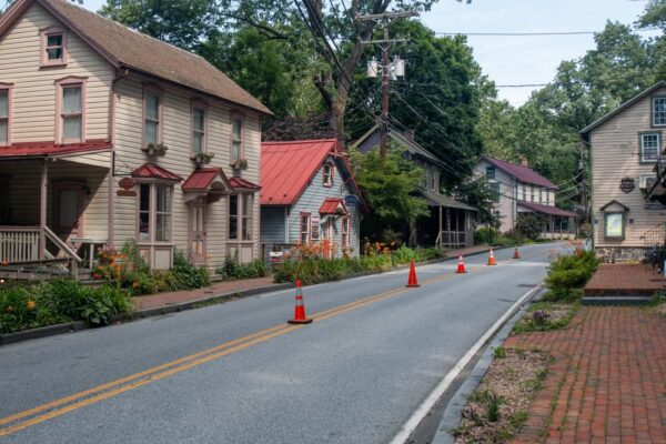 The main road through St Peters Village, PA