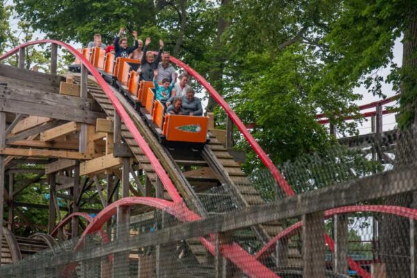 The Comet rollercoaster at Waldameer in Erie, Pennsylvania