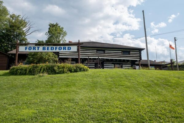 The exterior of the Fort Bedford Museum in Bedford County PA