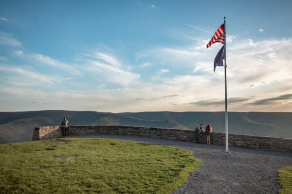 Overlook at Hyner View State Park in Sproul State Forest