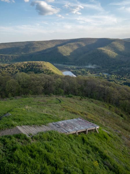 Hang gliding platform at Hyner View State Park in the Pennsylvania Wilds