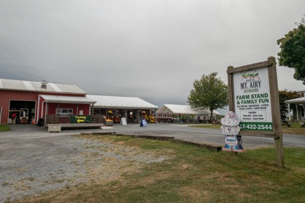 Entrance to Mt Airy Orchards near Dillsburg PA