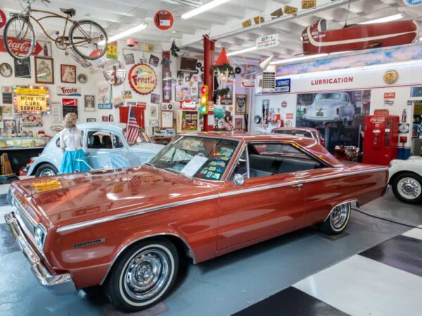 Car and items on display at Jerry's Classic Cars and Collectables Museum in Pottsville Pennsylvania