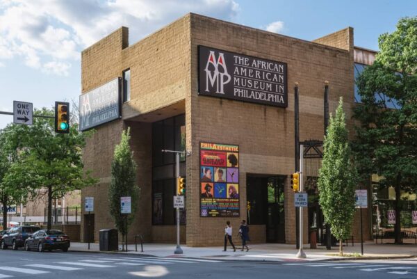 Outside of the African American Museum in Philadelphia PA