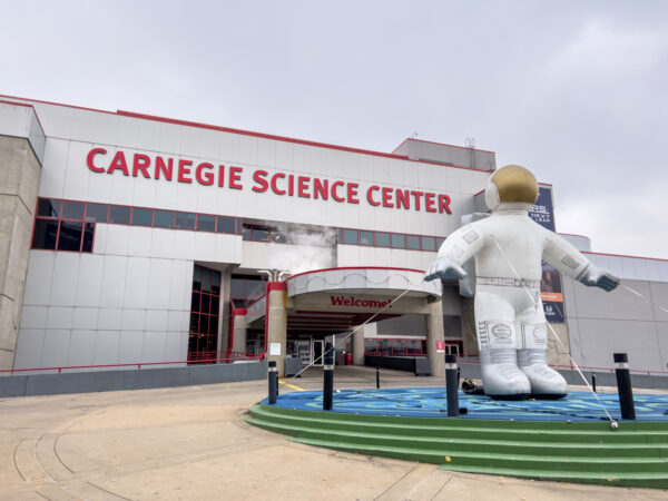 Entrance to the Carnegie Science Center in Pittsburgh PA