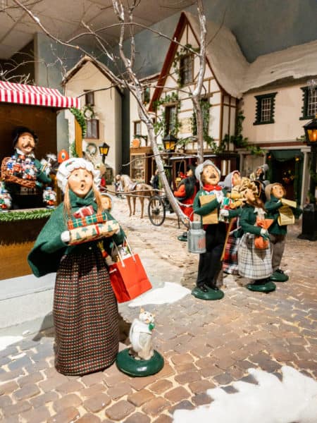 Byers' Carolers on display inside the Byers Choice Christmas Museum in Chalfont PA