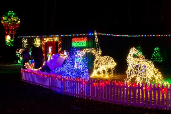 Santa lights at Rocky Ridge's Christmas Magic