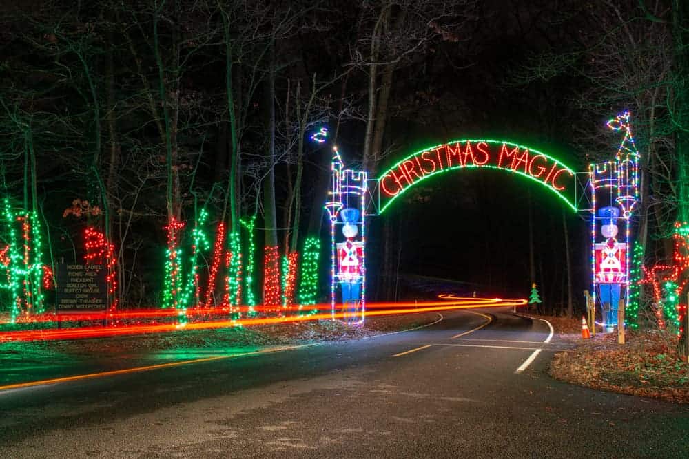 The entrance to Rocky Ridge's Christmas Magic in York, PA