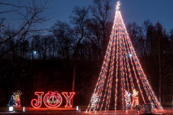 Christmas lights at Holiday Lights on the Lake in Altoona, PA