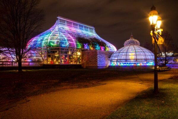 Exterior of Phipps Conservatory in Pittsburgh PA