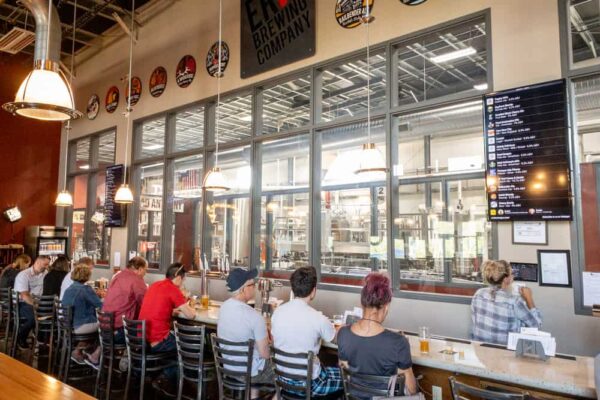 Inside the tasting room at Erie Brewing Company in northwestern PA