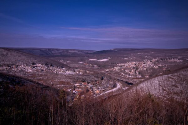 Jim Thorpe from Flagstaff Mountain Park Overlook in PA