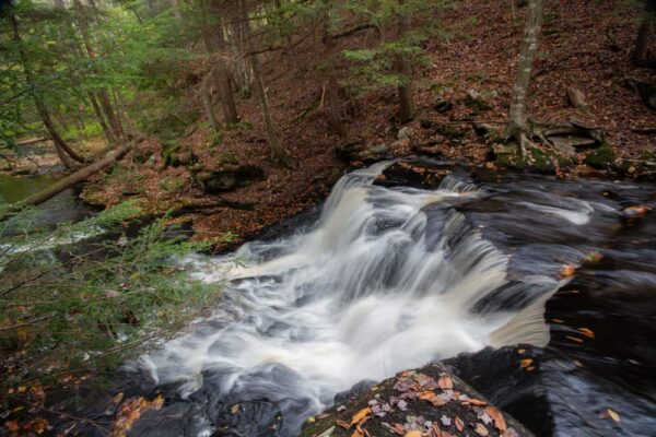 Crest of Rusty Falls in Loyalsock State Forest