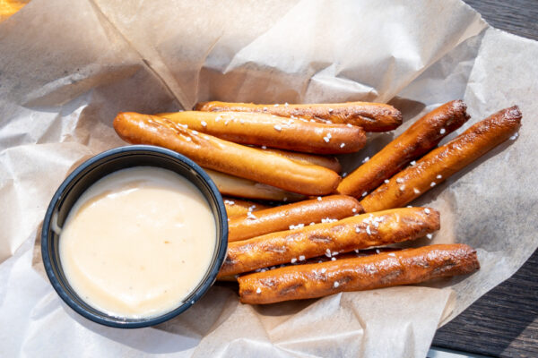 Pretzel Fries with Beer Cheese from Twisted Elk Brewing in Lake City PA