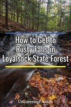 Rusty Falls in Loyalsock State Forest in Pennsylvania